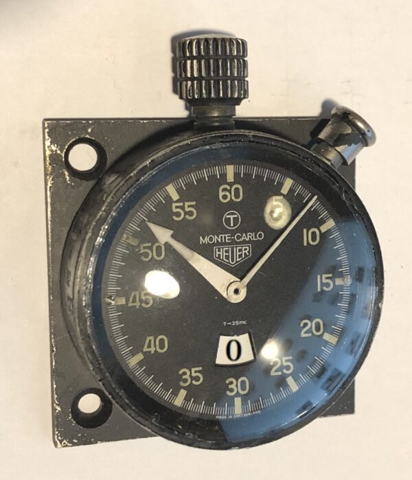 Heuer Montecarlo, black MOD issue, as used on Hawker Harriers